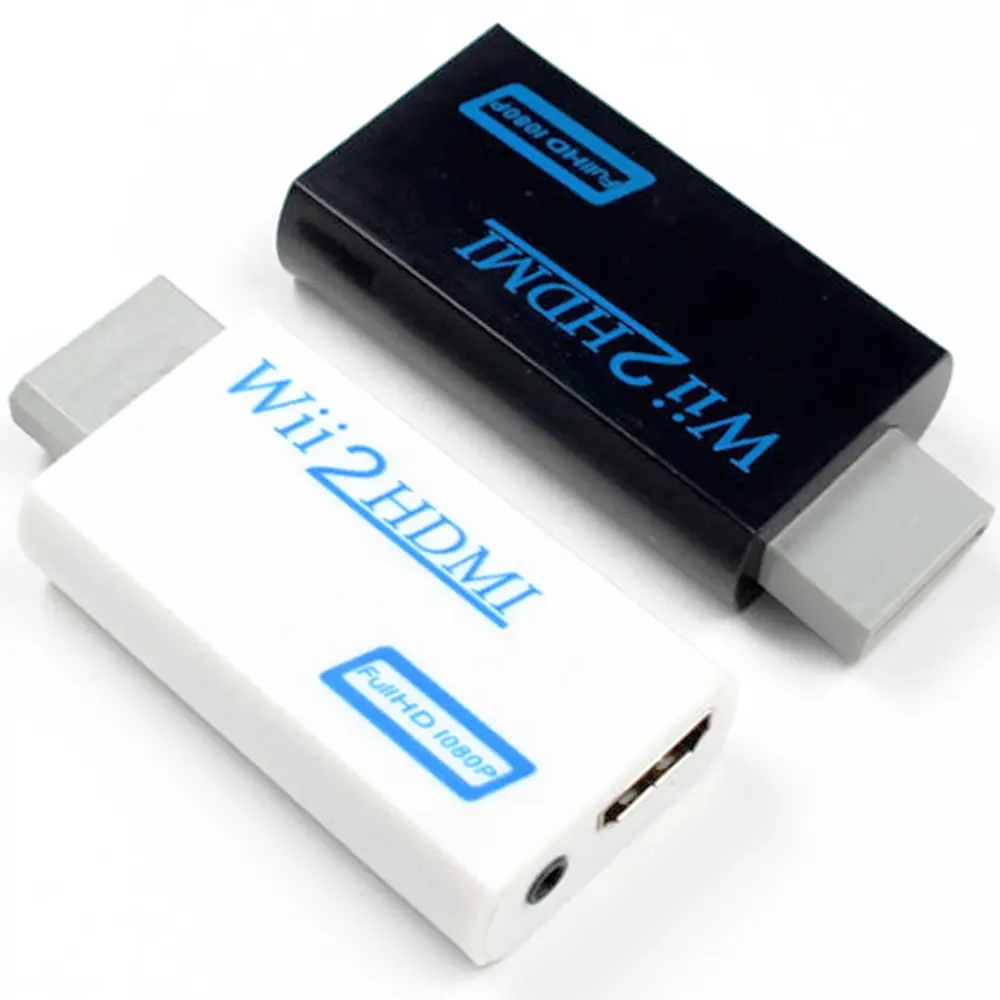 1080P Full HD Wii to HDMI Converter Wii to HDMI-compatible Adapter Converter 3.5mm Audio for PC HDTV Monitor Wii2HDMI Connector