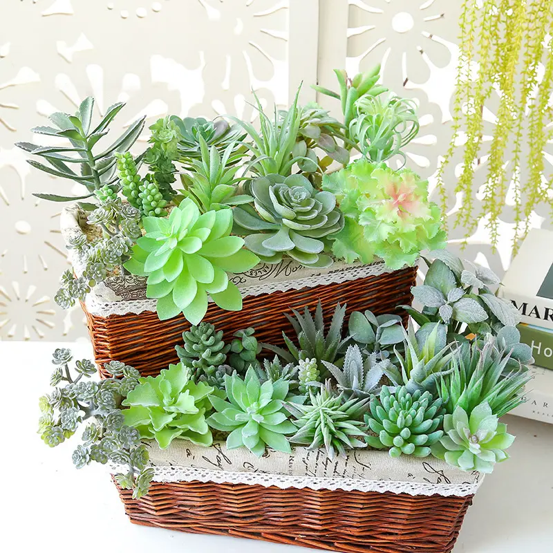 Popular decorative mini succulent artificial plant cheap succulent plant decorations