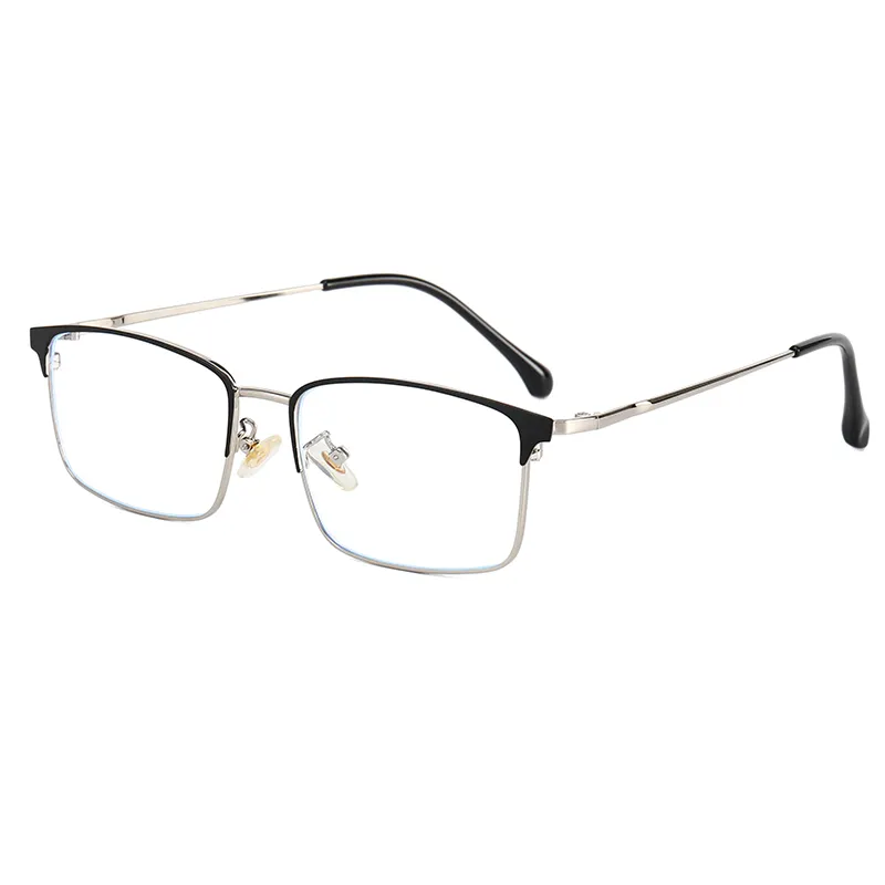 New Full-Rim Glasses Men's Anti-Blue Light Glasses Metal Spectacle-Frame Glasses for Eye Protection