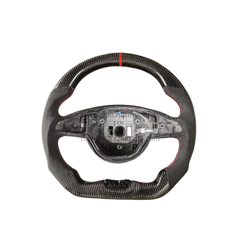 Alcantara+คาร์บอนไฟเบอร์+แถบสีแดง+เย็บสีแดง+การสั่นสะเทือน