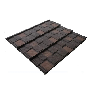 2025 mới kim loại lợp ngói Nhà cung cấp giá rẻ Trọng lượng nhẹ tối màu xám ván lợp Loại kim loại Ngói Đen đá tráng lợp ngói - Product Image 5