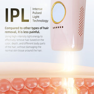 家用无痛<span class=keywords><strong>IPL</strong></span>脱毛装置，带5级手机激光脱毛器冷却功能-冰灯机家用