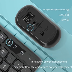 フルサイズのワイヤレスキーボードとマウスのコンボ省電力2.4GHzワイヤレスキーボードとマウスセット営業所のコンピューター用 - Product Image 5