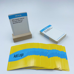 Üretim özelleştirilebilir soru kartları bilgi yarışması oyun kartı özel baskılı aile konuşma Trivia kart oyunu - Product Image 1