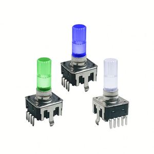 Single Dual Color RGB LED Encoder <strong>Switch</strong> with Luminous Damping Sense <strong>Audio</strong> Volume Adjustment <strong>Switch</strong> for Electronic Components - Product Image 5