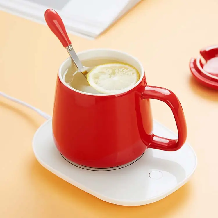 Taza de café de cerámica inteligente, calentador de taza de café eléctrico con USb, temperatura constante de 55 grados, oferta de Amazon
