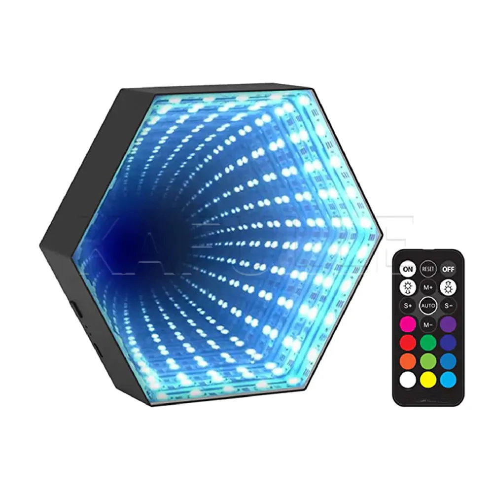 Regalo hexagonal Novedad Lámpara de escritorio Decoración inteligente para el hogar Luces LED RGB Decoración