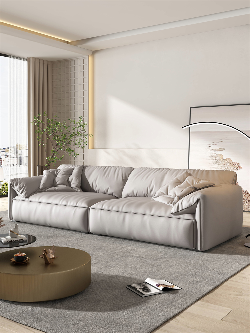 Cuir Silicone-Beige
