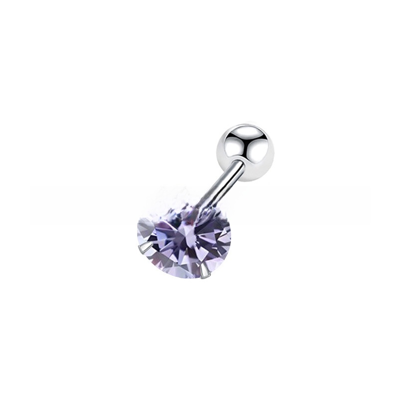 Boucles d'oreilles à bille en zircon - Bleu dégradé