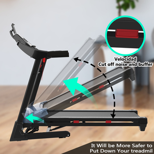FactoryFitnessTreadmill, cintas de correr plegables para correr y caminar, trotar, ejercicio con 12 programas preestablecidos, fácil montaje