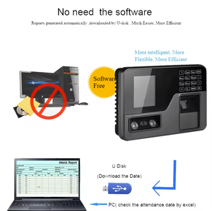 無料ソフトウェアを備えた2.8インチ画面顔認識カメラシステム時間出席マシン - Product Image 6