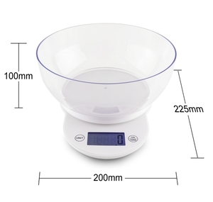 Vendita calda bilancia elettronica da cucina con ciotola da 1,8 l e Display LCD funzione Timer conto alla rovescia - Product Image 4
