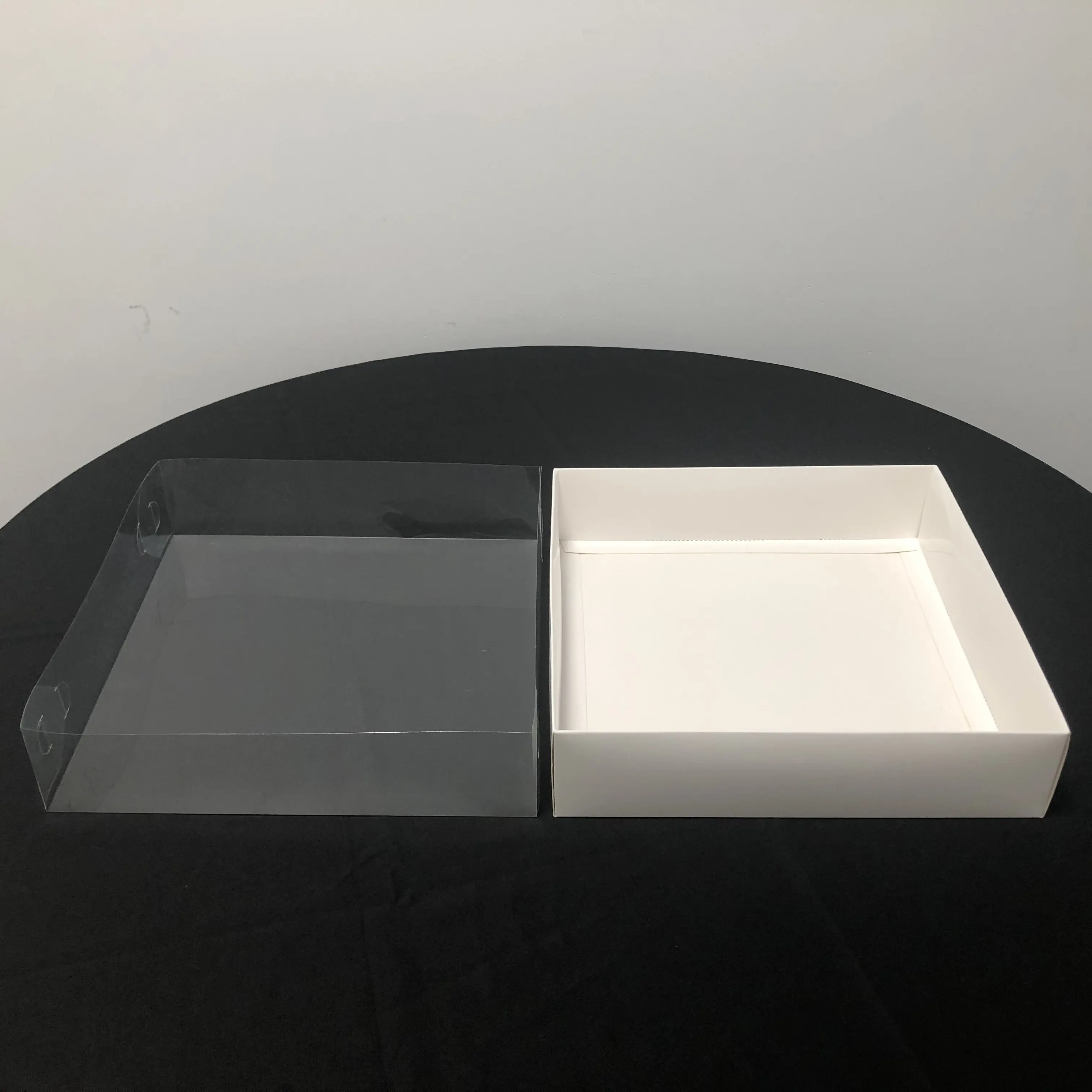 IMEE Bespoke White Large Hamper Box Clear Lid Transparent Chocolate Cookie Biscuit Cakesicle Patisserie Box Bakery Box
