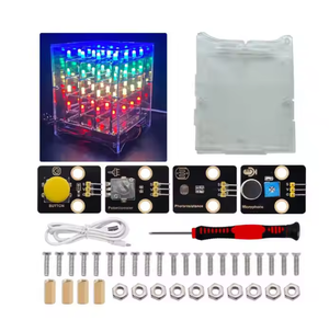 Keyestudio 4x4x4 RGB LED cubo Kit elettronico per Arduino Starter Kit di controllo vocale di supporto C ++/gratta e vinci programmazione