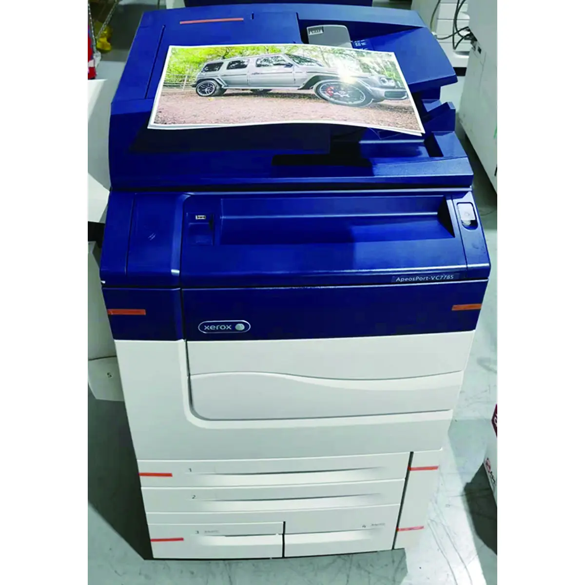 Impressora copiadora usada de alta velocidade, fotocopiadora colorida remodelada para Xerox VC7785 de 75 páginas por min A3