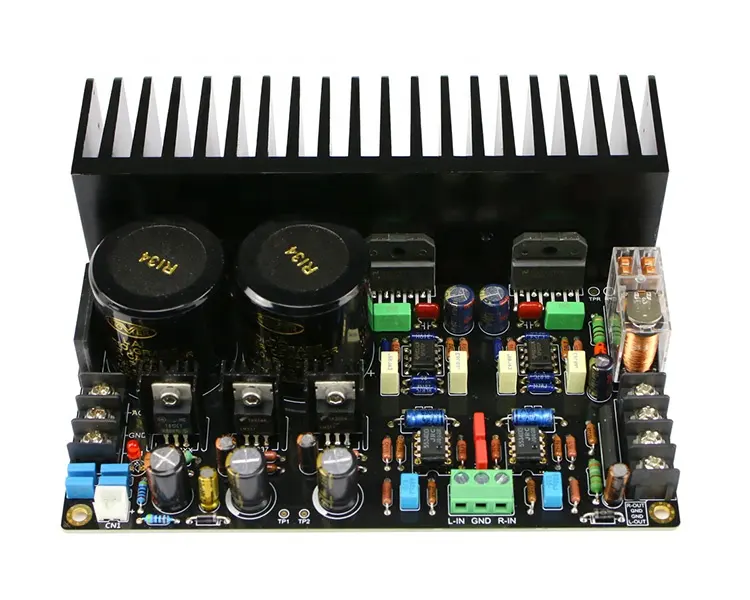 Seekec placa de áudio para amplificador lm3886, jrc5534dd op-amp full dc servo circuito lm317 lm337 regulador c1237 proteção para alto-falante 68w * 2