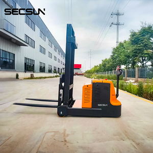 SECSUN Apilador de paletas semiautomático completo 1 tonelada 1,5 toneladas 2 toneladas Mini apilador eléctrico con tipo de caminar