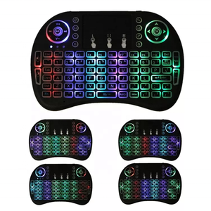Noston venta al por mayor OEM ODM Mini pegatina USB retroiluminado Fly 2,4G Air Mouse Control remoto inalámbrico QWERTY teclado I8 para reproductor multimedia - Product Image 4