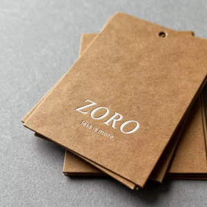 Recyclable High Quality Kraft Paper <strong>Hang</strong> <strong>Tag</strong> for Clothes Paper Label <strong>Hang</strong> <strong>Tag</strong> <strong>With</strong> <strong>String</strong> Rope - Product Image 1
