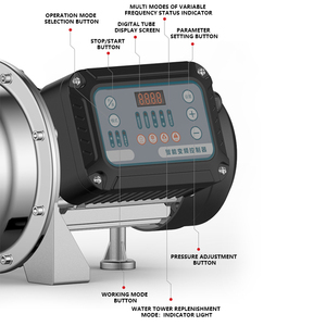Qiwo Bomba Inteligente <strong>Low</strong> Noise High Pressure Intelligent Inverter <strong>Water</strong> <strong>Pump</strong> Automatic Self-priming Jet <strong>Pump</strong> with <strong>Controller</strong>