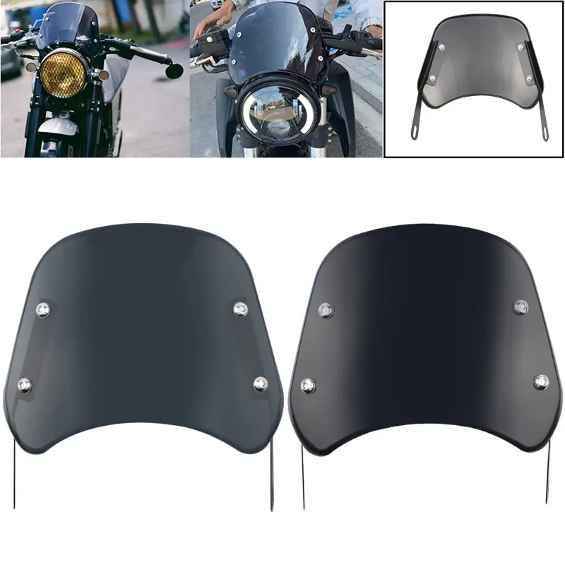 5-7 inç motosiklet cam cam rüzgar deflektörü Moto aksesuarları Suzuki Bandit Honda Hornet 600 Kawasaki Kawasaki için Z750