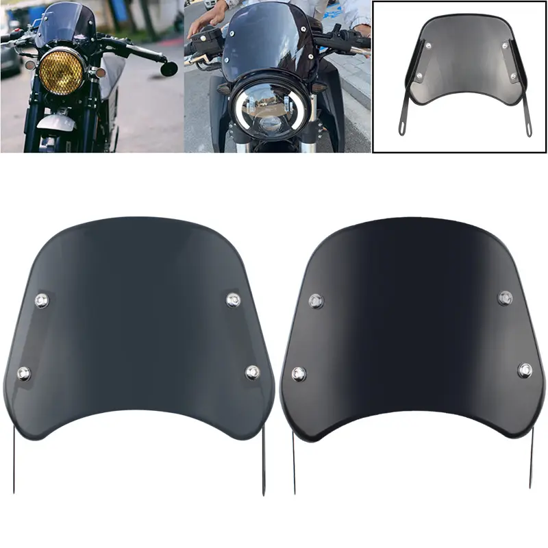 5-7inch Motorcycle Windshield Windscreen Wind Deflector Moto Accessories for Suzuki Bandit Honda Hornet 600 Kawasaki Zephyr Z750