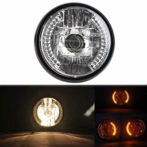 7 inç süper parlak LED H4 far motosiklet elektrikli Scooter güçlü 24v uzun menzilli ışık dönüş sinyali ile modifiye spot - Product Image 5