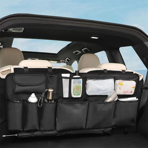 Büyük kapasiteli suv araba gövde saklama çantası için çok cepler pu oxford araba boot trunk organizatör araba - Product Image 5