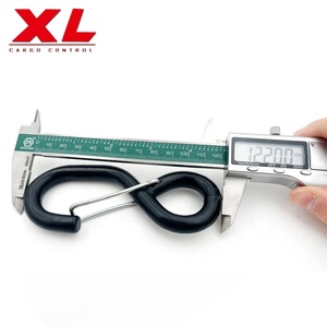 1英寸重型800公斤黑色聚氯乙烯涂层<span class=keywords><strong>s</strong></span>钩，带保持器高品质钢安全<span class=keywords><strong>s</strong></span>钩