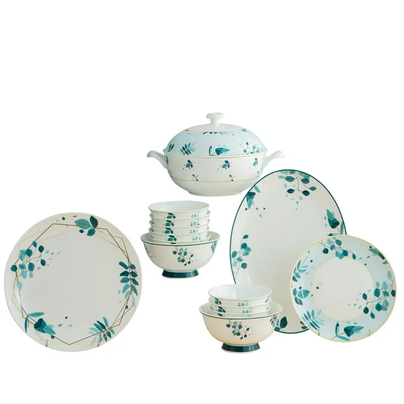 Hot sale factory direct royal porcelain pakistani dinner set luxury Dinnerware Service porcelain dinnerware