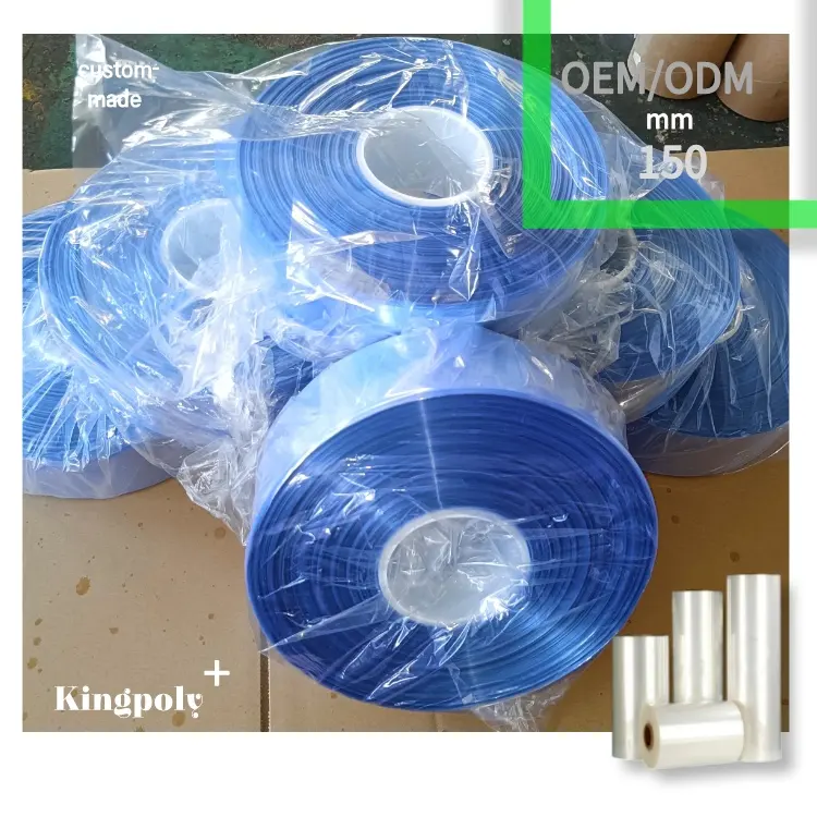 Pellicola per tubi in PVC cristallina trasparente per tutte le dimensioni disponibile 100 pellicola per tubo termoretraibile in PVC