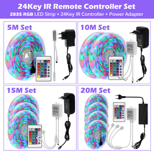 5050 LED-Streifen RGB RGBW RGBWW 5M 10M RGB Farbwechsel bares flexibles LED-Licht band mit Fernbedienung DC12V-Netzteil - Product Image 5