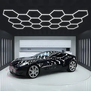 HanYin stile moderno negozio di luce a Led illuminazione lineare Rgb Garage ciondolo da parete esagonale luci Decorative dimmerabili a soffitto - Product Image 1