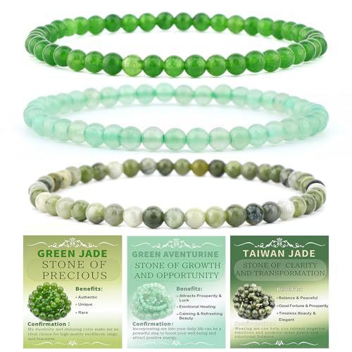 Jade vert + Aventurine verte + Jade de Taiwan