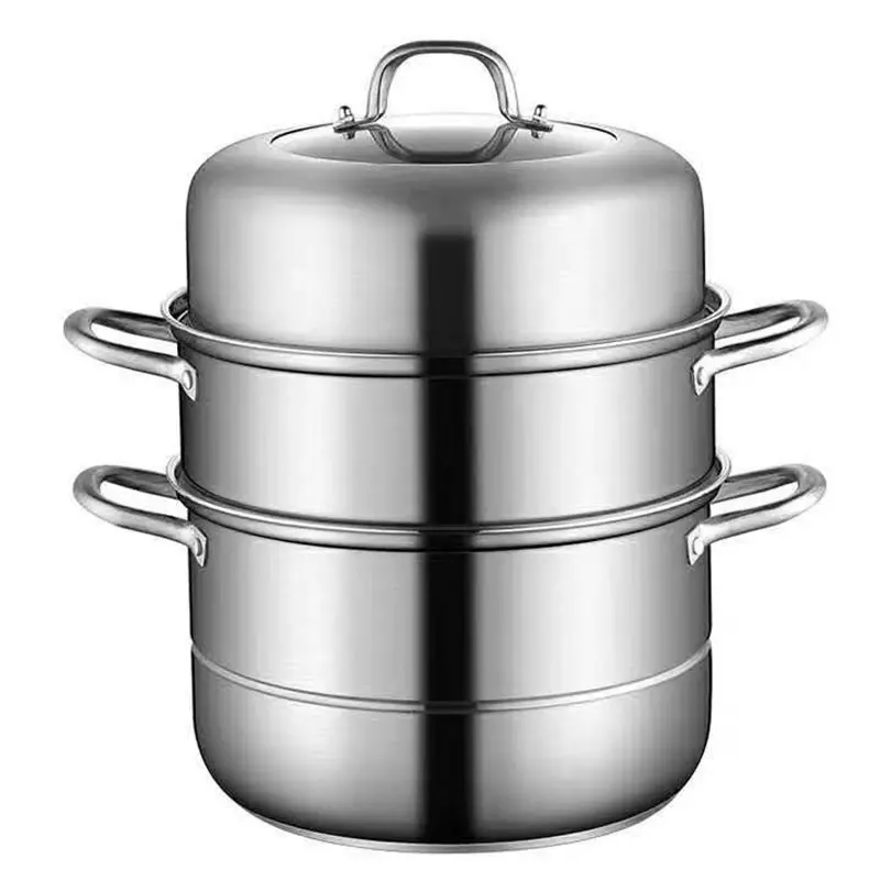 Batterie de cuisine multifonctionnelle 304 Pot de cuisson à vapeur en acier inoxydable de qualité alimentaire