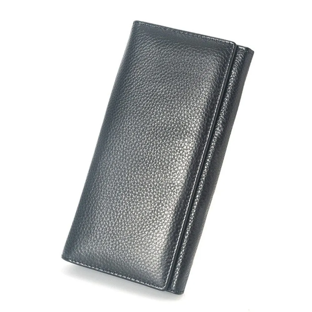 Logo personnalisé sac à main en cuir pour femmes portefeuille de grande capacité porte-cartes de crédit avec pince à billets portefeuille en cuir véritable pour femmes