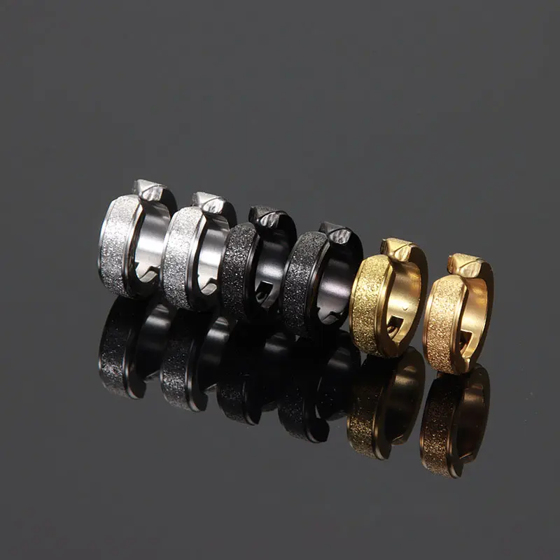 G2399 venta al por mayor Punk Clip de acero inoxidable en las orejas sin perforación Scrub Cuff pendiente para hombres pendientes de joyería de moda