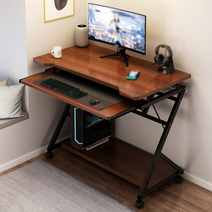 Home <strong>Computer</strong> Desk Simple Office Desk Bookshelf Integrated for Bedroom Student Writing Desk - Product Image 1