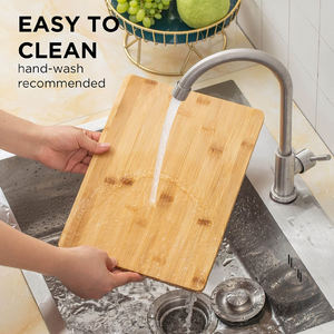 Özel büyük Mini dikdörtgen kare mutfak organik toplu 3 in 1 ahşap kesme tahtası blokları bambu kesme tahtası 3 adet Set - Product Image 6