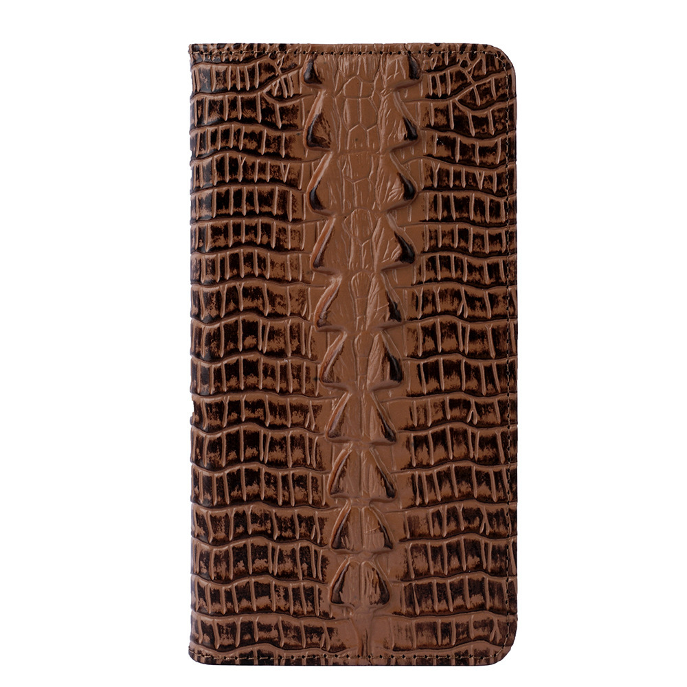 Genuine crocodile tail leather - brown