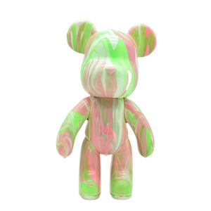 レジンクラフト流体クマ彫刻セットアクリル絵の具プラスチック暴力クマ流体クマキットモデル着色おもちゃ