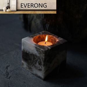 Tùy Chỉnh Trang Trí Nội Thất Bàn Đá Tự Nhiên Nến Stick Chủ Đứng Jar Lady Món Quà Vuông Bằng Đá Cẩm Thạch Nến Jar - Product Image 2