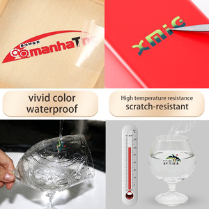Özel boyut vinil çıkartmalar yazıcı Logo ısı etiket kozmetik özel baskı desen 3D su geçirmez Metal transferi çıkartmalar - Product Image 2