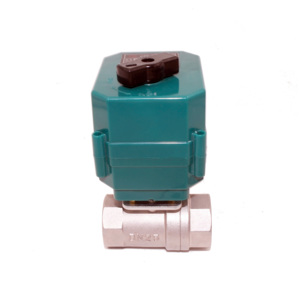 DN15 DN20 DN 25 SS304 kadın akıllı DC12V DC24V BSP NPT CTF-001 manuel geçersiz kılma ile 10nm motorlu bilyalı vana - Product Image 1