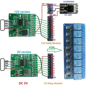 8ch Modbus Rtu a comando RS232(TTL)PLC modulo PC UART IO quadro interruttore di controllo per relè di automazione industriale