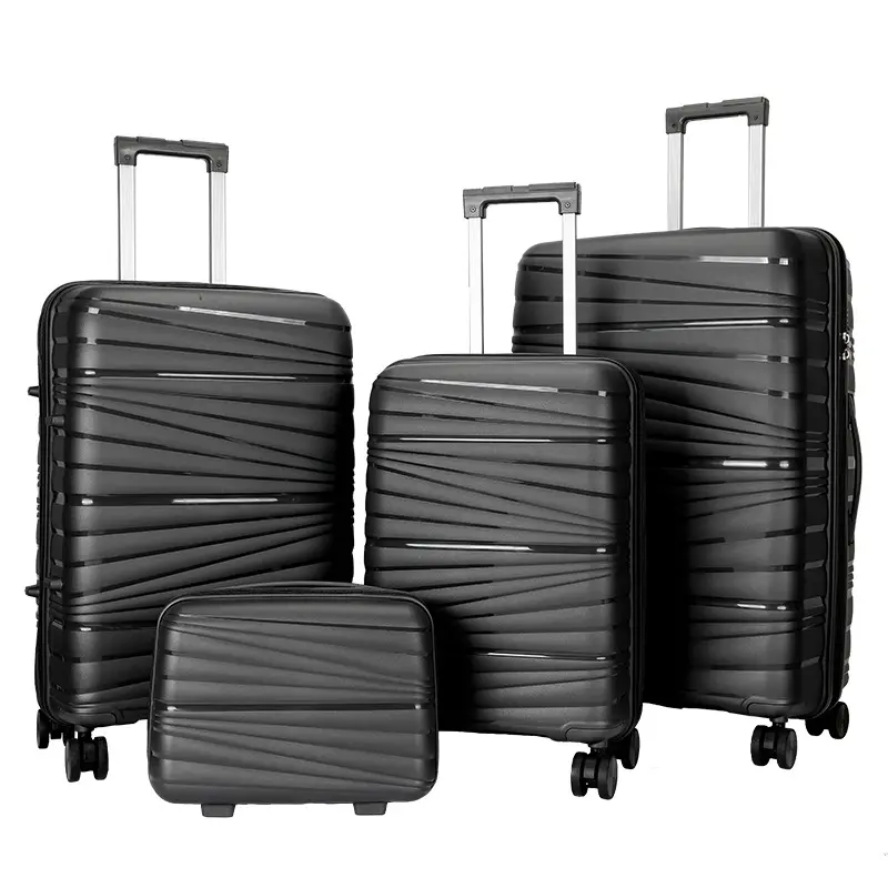 Wholesale retail wear resistance 20inch 24inch 28inch waterproof PP travel luggage set