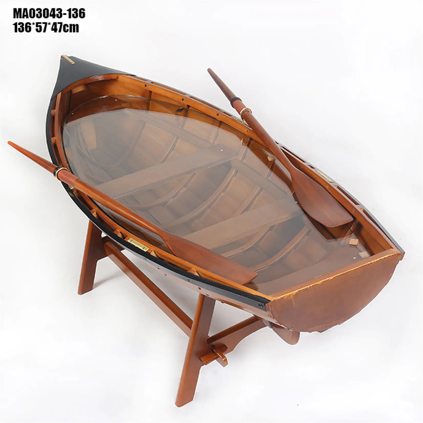 Mesa de centro estilo barco marino, en STOCK, entrega rápida, mesa de barco de madera sólida