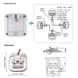 Sensore di Forza AM24A HX711 Opzionale, 4 Pezzi, Cella di Carico da 50kg, Estensimetro a Mezzo Ponte per Bilancia Pesapersone e Bilancia da Bagno - Product Image 4