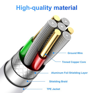 Trend 1M 60W tip C tipi C süper hızlı şarj kablosu naylon örgülü USB C yüksek hızlı iletim şarj aleti kablosu - Product Image 5