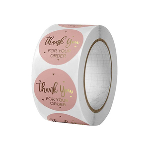 Fabrika fiyat Logo baskılı kişiselleştirilmiş teşekkür ederim etiket mühür özel teşekkür ederim etiket küçük iş alışveriş sipariş - Product Image 1